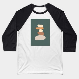 Boho Abstract Stones Baseball T-Shirt